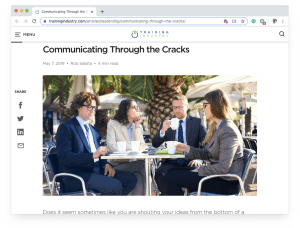 Communicating Through the Cracks